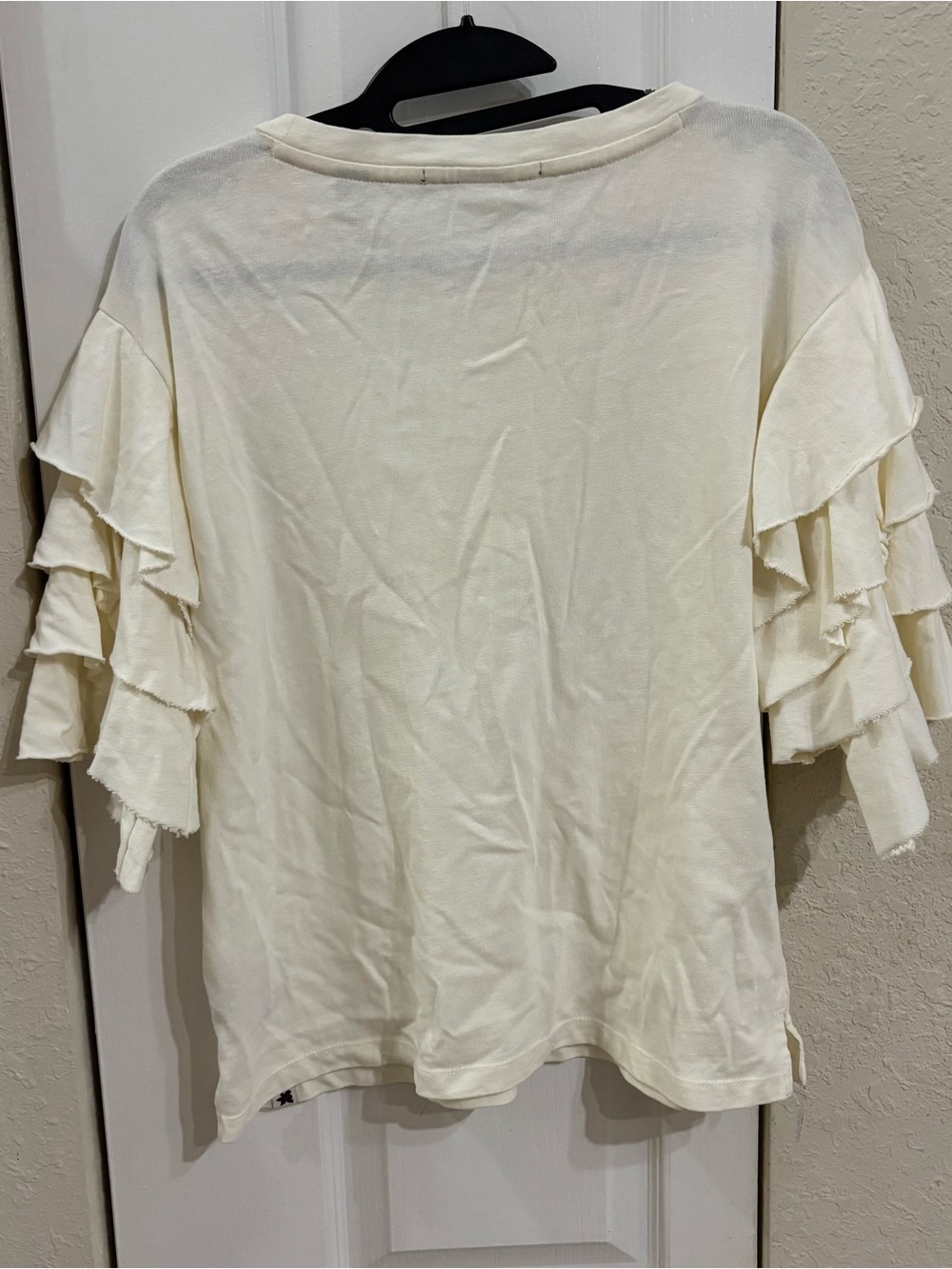 Scotch and Soda Cream Shirt with Tiered Ruffle Sleeves - Picture 4 of 8